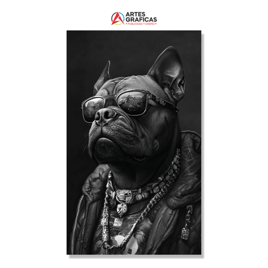 Buldog escala de grices