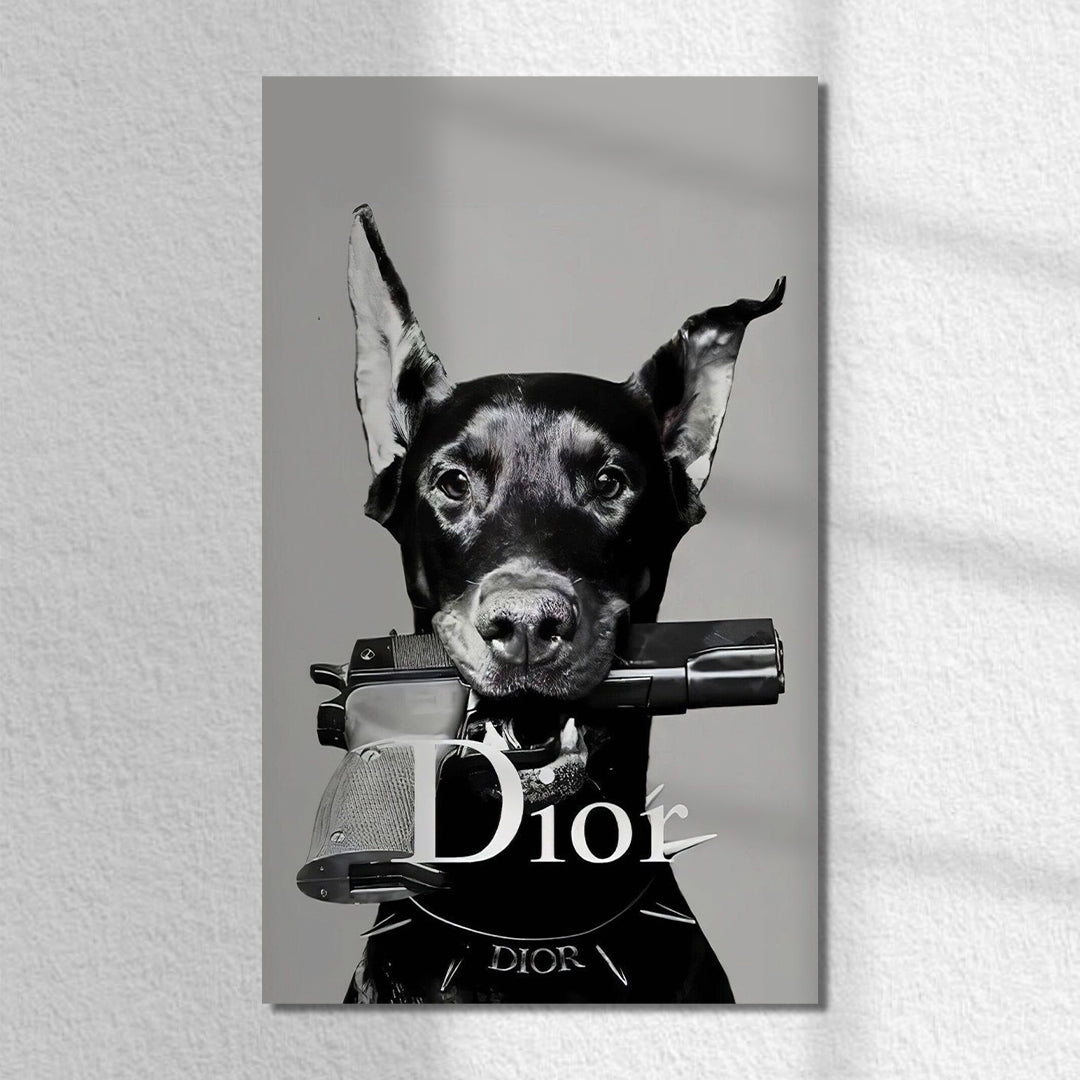 Perro Dior cuadro