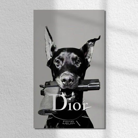 Perro Dior cuadro