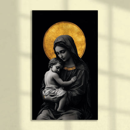 Cuadro Virgen dorado