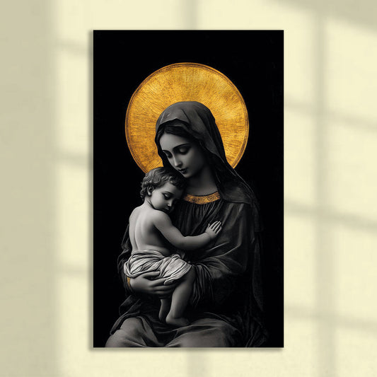 Cuadro Virgen dorado
