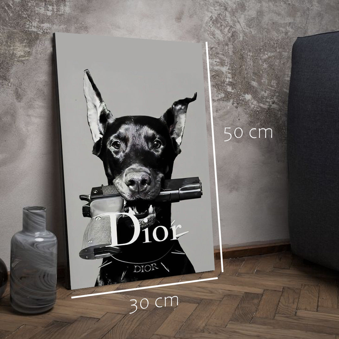 Perro Dior cuadro