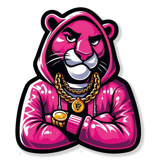 Pantera rosa reguetonera stickers