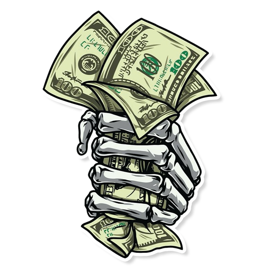Esqueleto con dinero